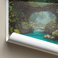 Sohra Poster - India Travel Art - Meghalaya Living Root Bridge Home Decor