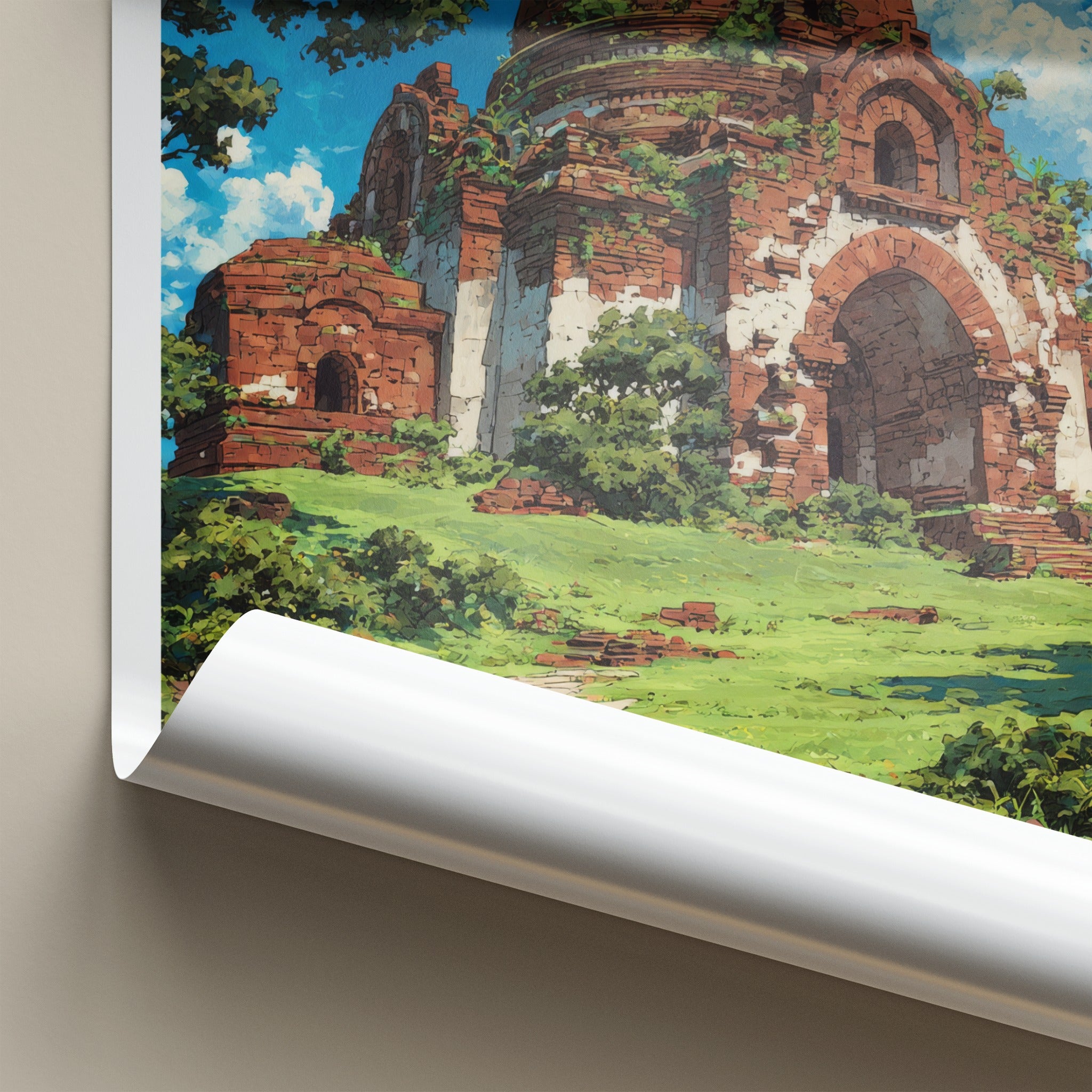 Somapuri Poster - Bangladesh Ancient Temple Overgrown Gallery Art