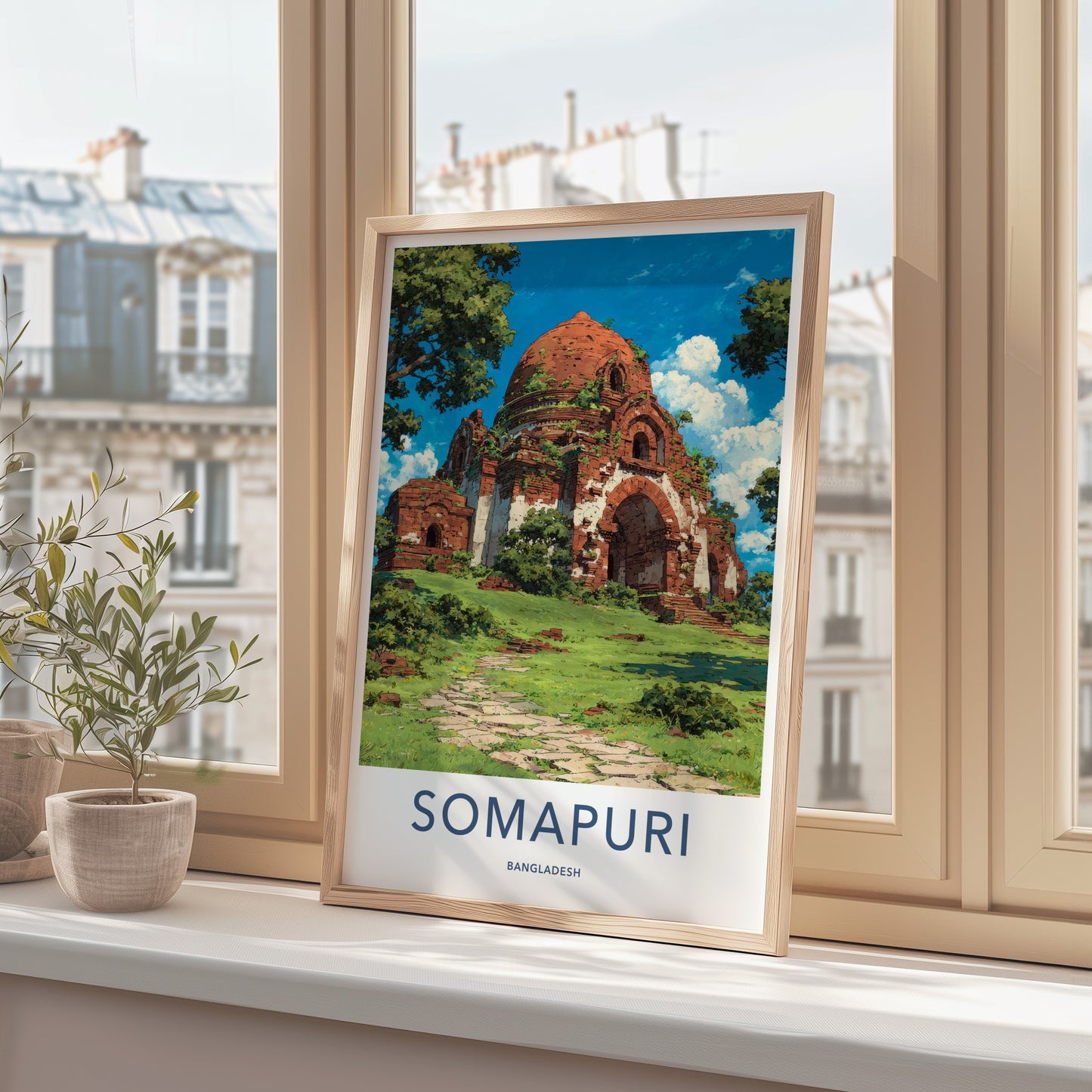 Somapuri Poster - Bangladesh Ancient Temple Overgrown Gallery Art
