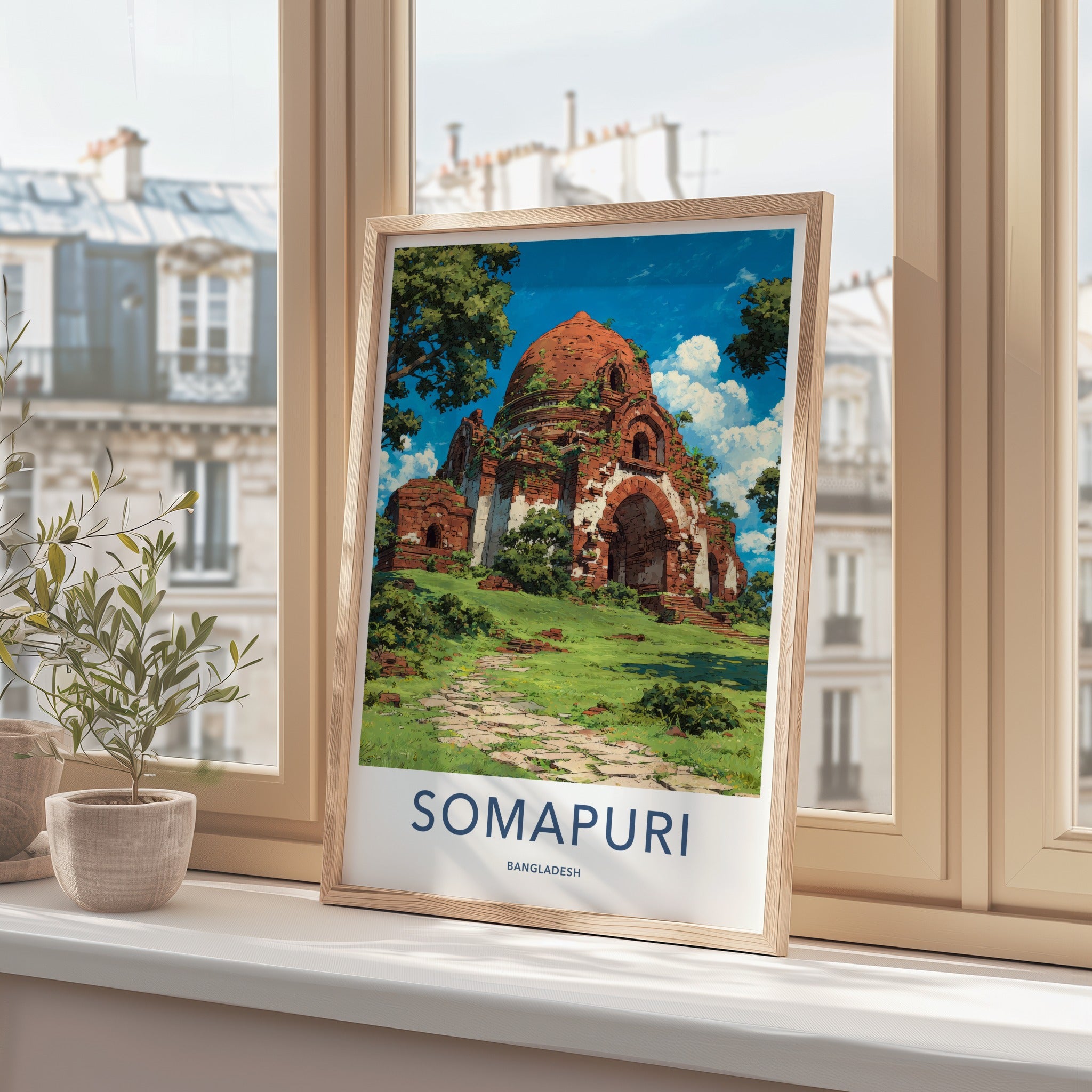 Somapuri Poster - Bangladesh Ancient Temple Overgrown Gallery Art