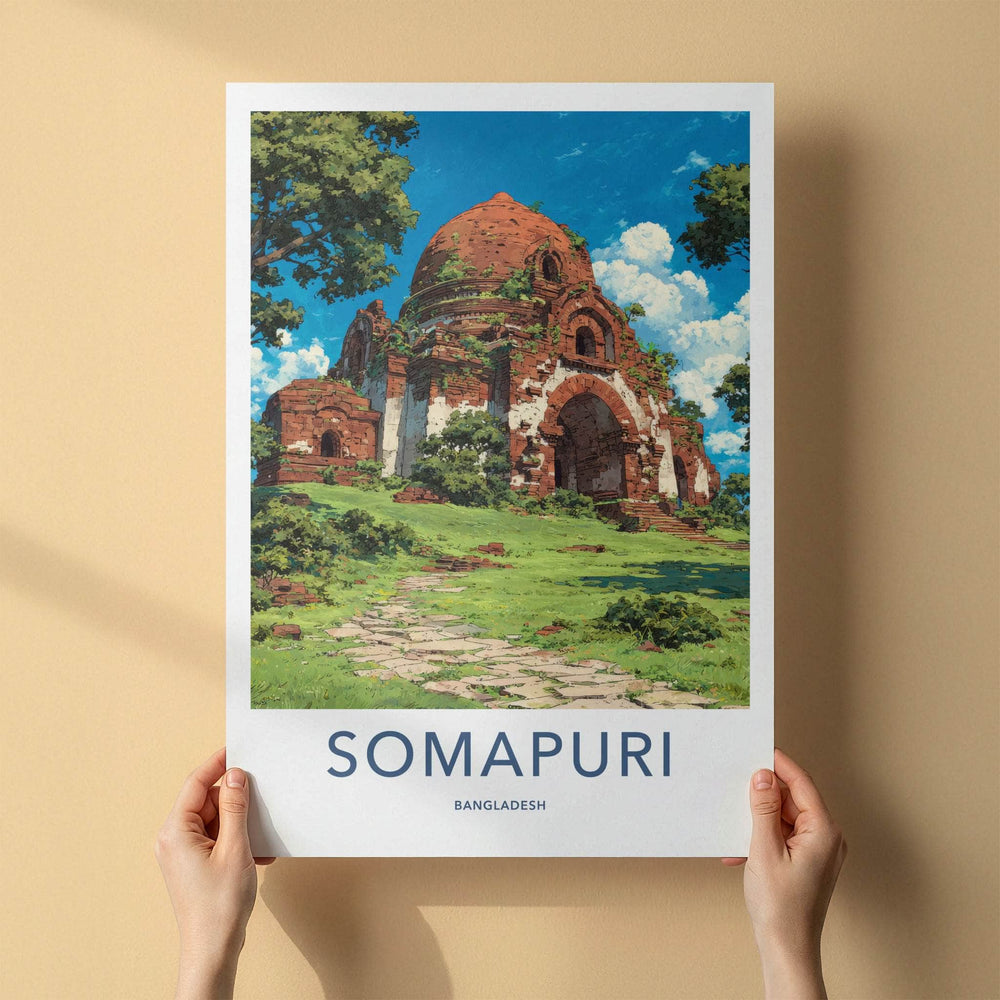 Somapuri Poster - Bangladesh Ancient Temple Overgrown Gallery Art