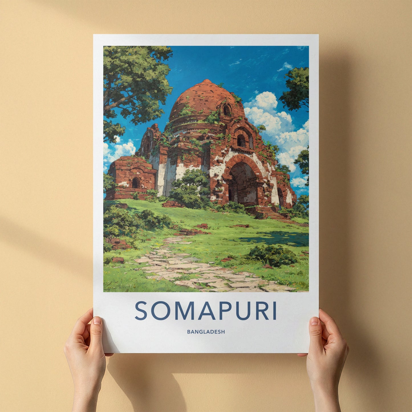 Somapuri Poster - Bangladesh Ancient Temple Overgrown Gallery Art