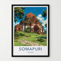 Somapuri Poster - Bangladesh Ancient Temple Overgrown Gallery Art