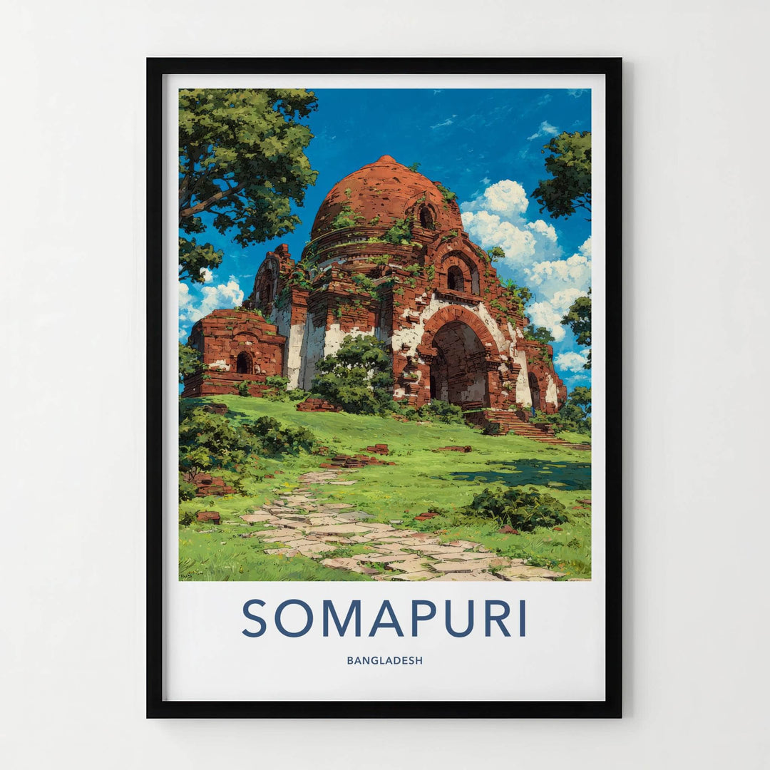 Somapuri Poster - Bangladesh Ancient Temple Overgrown Gallery Art