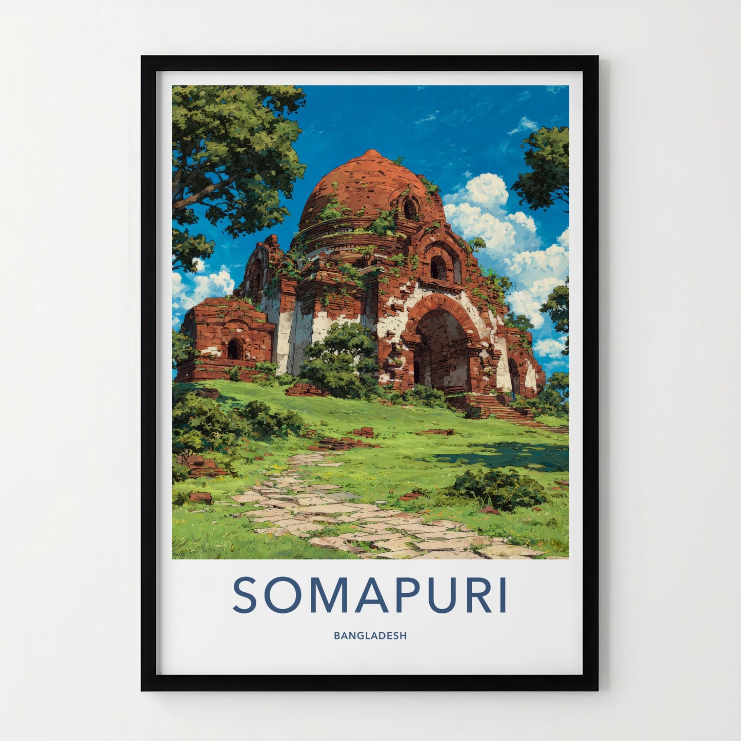 Somapuri Poster - Bangladesh Ancient Temple Overgrown Gallery Art