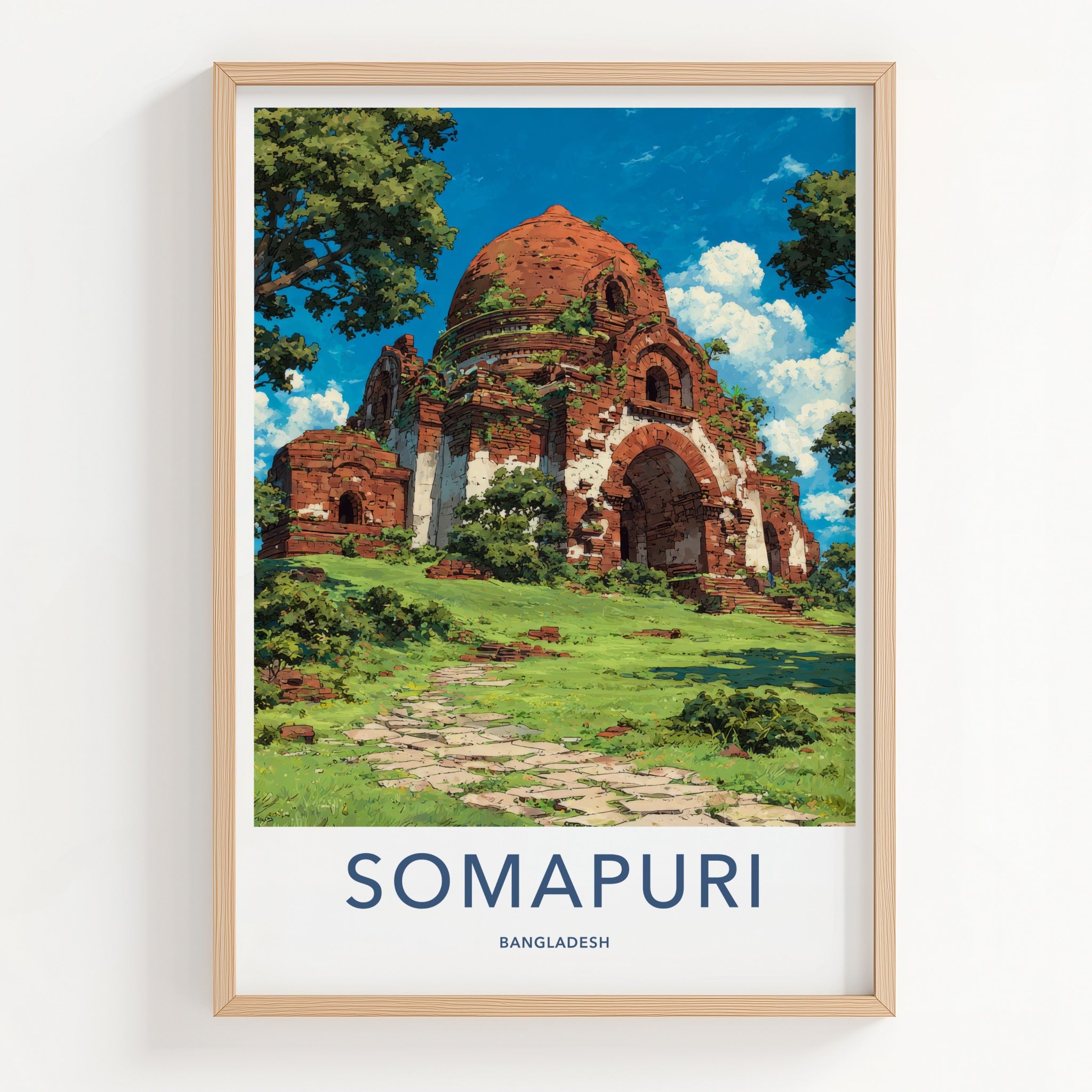 Somapuri Poster - Bangladesh Ancient Temple Overgrown Gallery Art