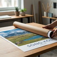 Song-Kol Poster - Kyrgyzstan Yurt Lake Animals Wall Art