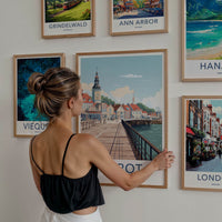 Sopot Poster - Poland Travel Art - Colorful Coastal Architecture Home Decor