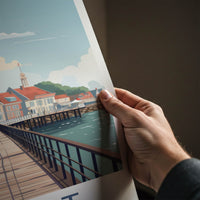 Sopot Poster - Poland Travel Art - Colorful Coastal Architecture Home Decor