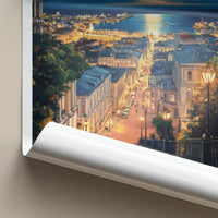 Sopot Poster - Poland Travel Art - Moonlit Seaside City Home Decor
