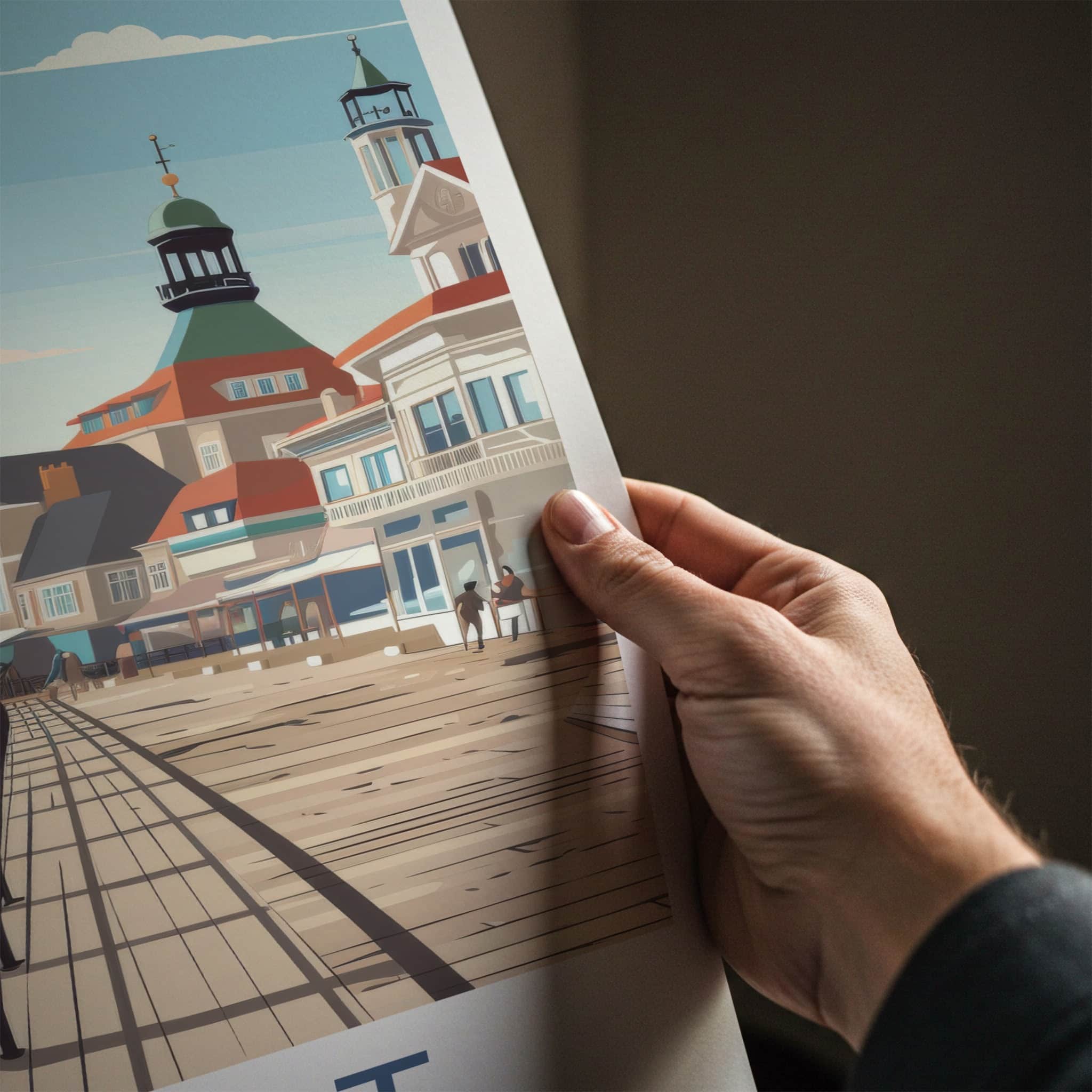 Sopot Poster - Poland Travel Print - Grand Pier Buildings Lounge Decor