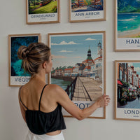 Sopot Poster - Poland Travel Print - Grand Pier Buildings Lounge Decor