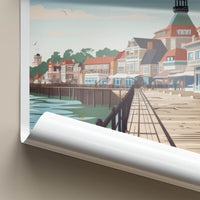 Sopot Poster - Poland Travel Print - Grand Pier Buildings Lounge Decor