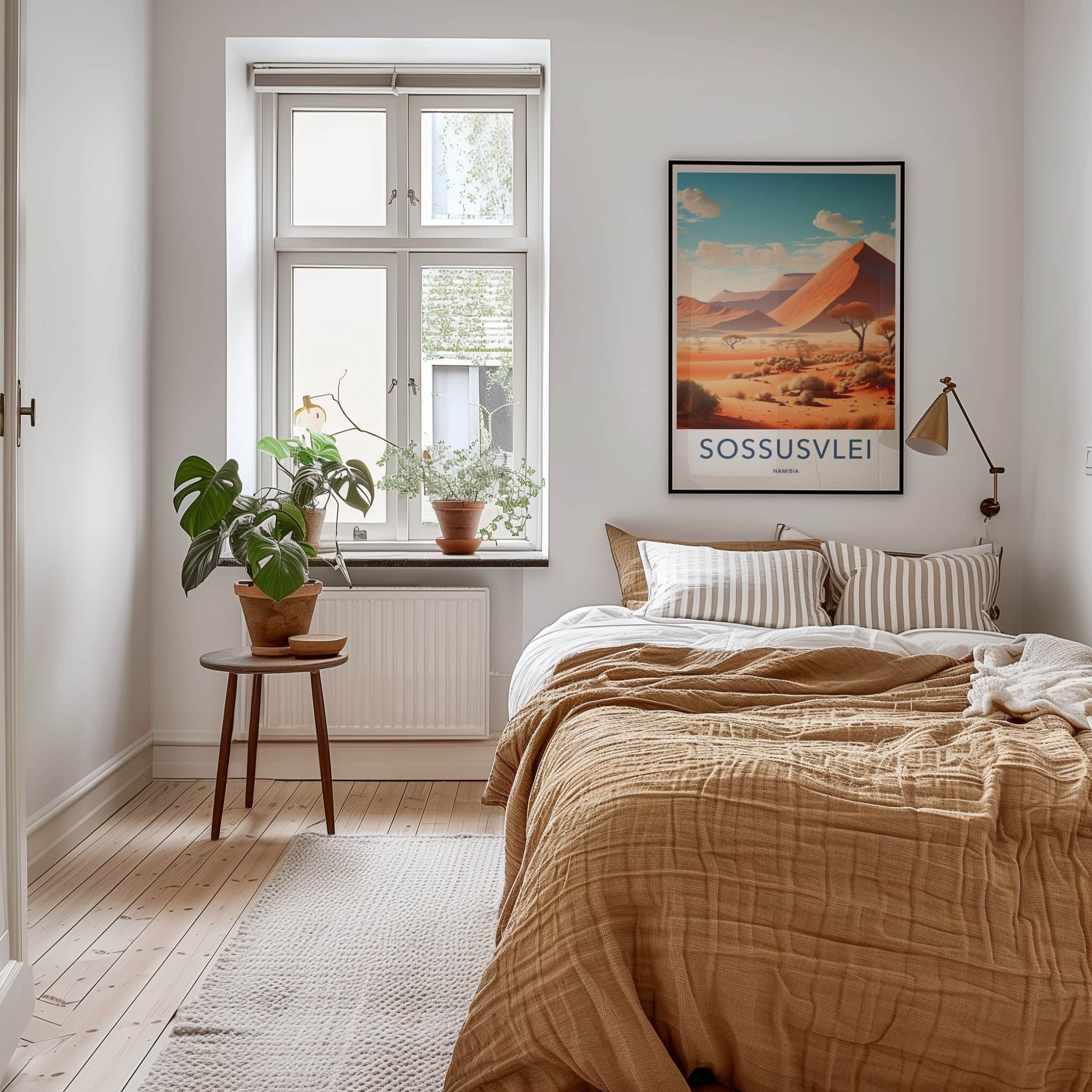 Sossusvlei Poster - Namibia Travel Art - Arid Desert Scenery Home Decor
