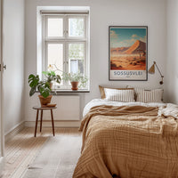Sossusvlei Poster - Namibia Travel Art - Vast Desert Landscape Home Decor