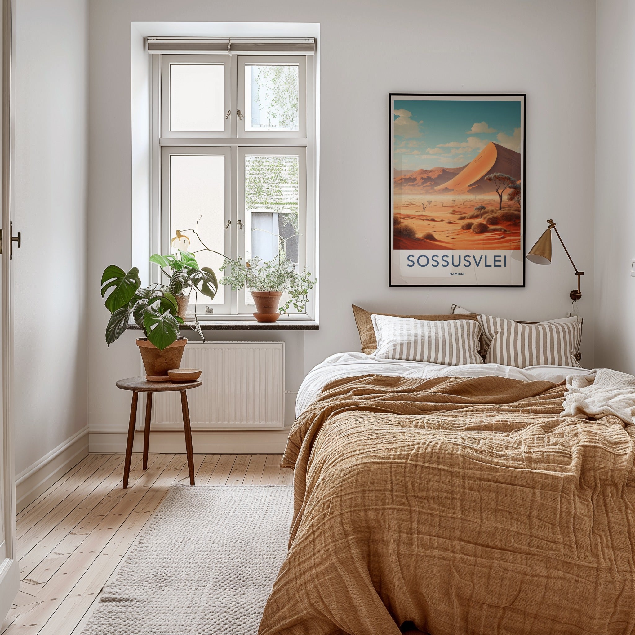 Sossusvlei Poster - Namibia Travel Art - Vast Desert Landscape Home Decor