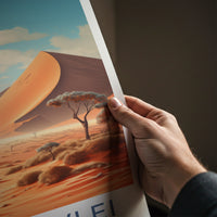 Sossusvlei Poster - Namibia Travel Art - Vast Desert Landscape Home Decor