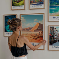 Sossusvlei Poster - Namibia Travel Art - Vast Desert Landscape Home Decor