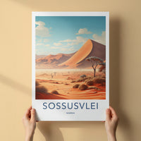 Sossusvlei Poster - Namibia Travel Art - Vast Desert Landscape Home Decor