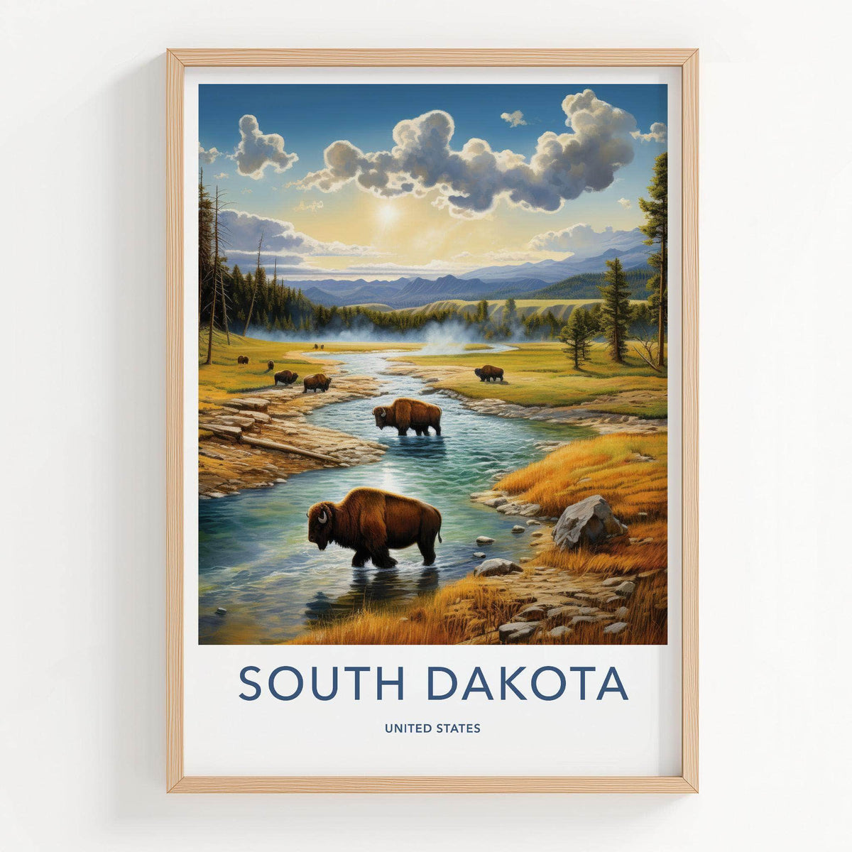 South Dakota Poster - Scenic View Travel Gift