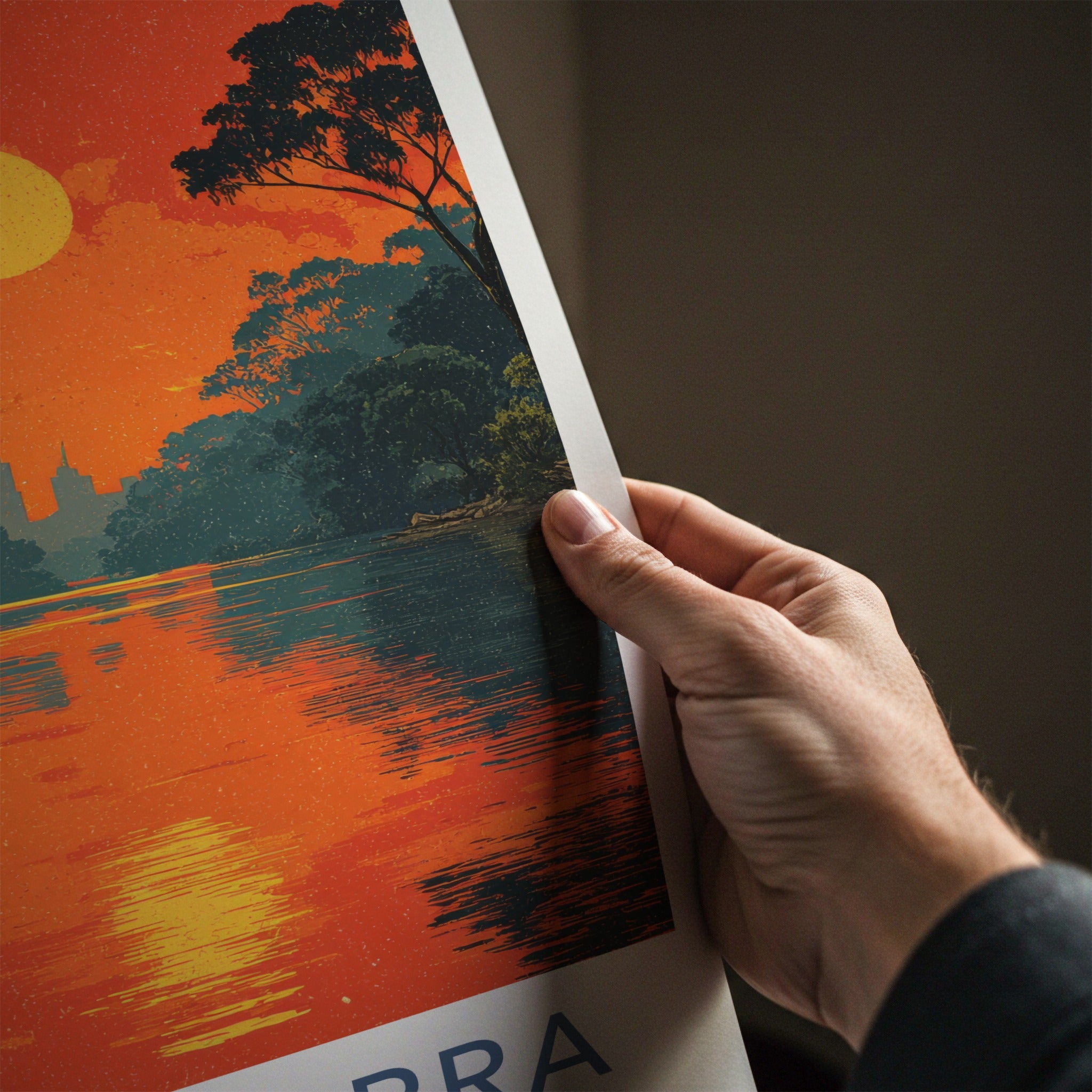 South Yarra Poster - Australia City Skyline Reflected Home Art