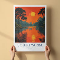 South Yarra Poster - Australia City Skyline Reflected Home Art