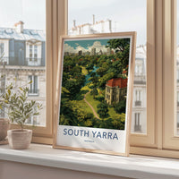 South Yarra Poster - Australia Travel Art - Green Urban Oasis Home Decor