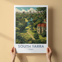 South Yarra Poster - Australia Travel Art - Green Urban Oasis Home Decor