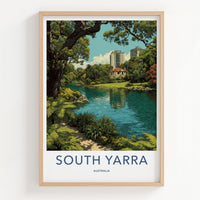 South Yarra Poster - Australia Travel Art - Lakeside Historic Villa Home Decor