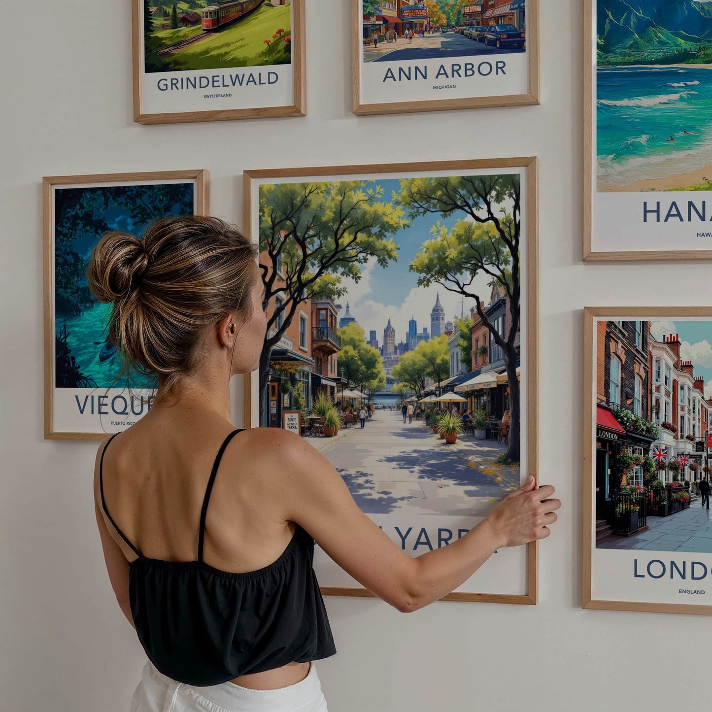 South Yarra Poster - Australia Travel Art - Tree Lined Boulevard Home Decor