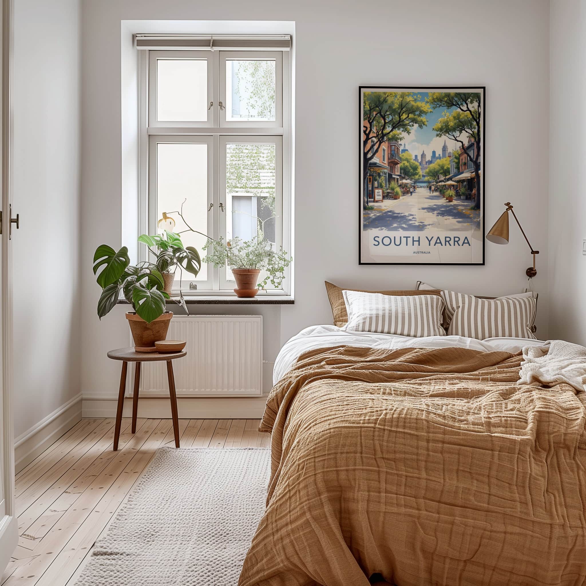 South Yarra Poster - Australia Travel Art - Tree Lined Boulevard Home Decor