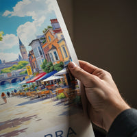 South Yarra Poster - Australia Travel Art - Urban Riverfront Cafes Home Decor
