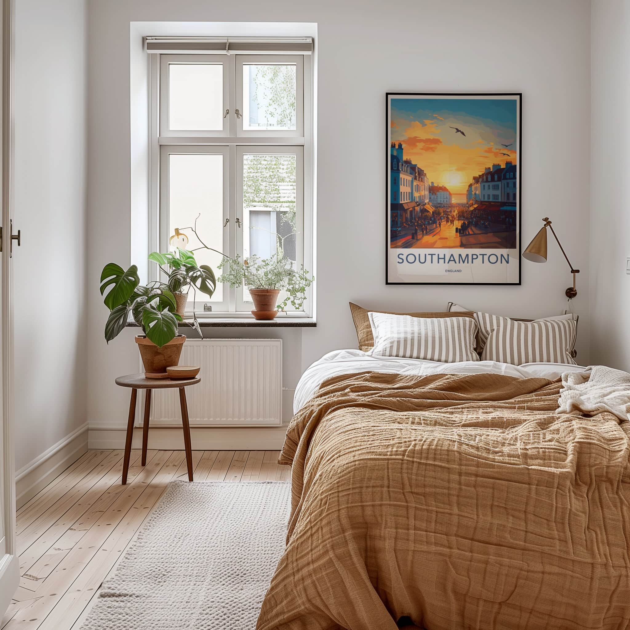 Southampton Poster - England Travel Art - Golden Hour Promenade Home Decor