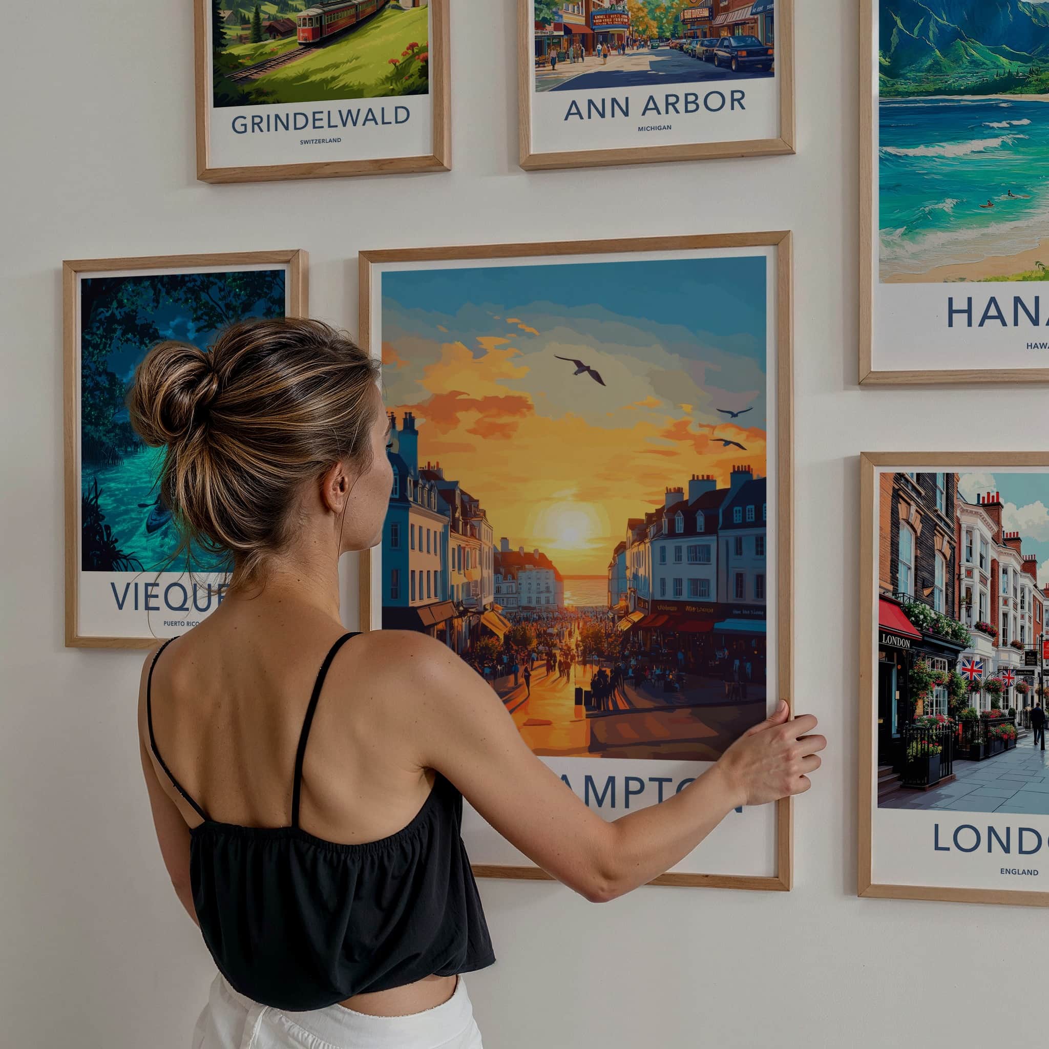Southampton Poster - England Travel Art - Golden Hour Promenade Home Decor