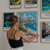 Southport Poster - Australia Travel Art - Vibrant Beach City Home Decor