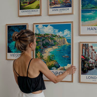 Sozopol Poster - Bulgaria Travel Art - Coastal Cliffs Town Home Decor