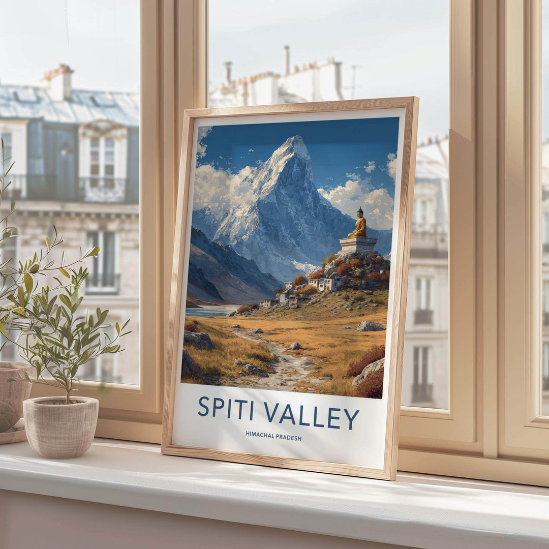 Spiti Valley Poster - India Fine Art - Himachal Pradesh Buddha Mountain Gift
