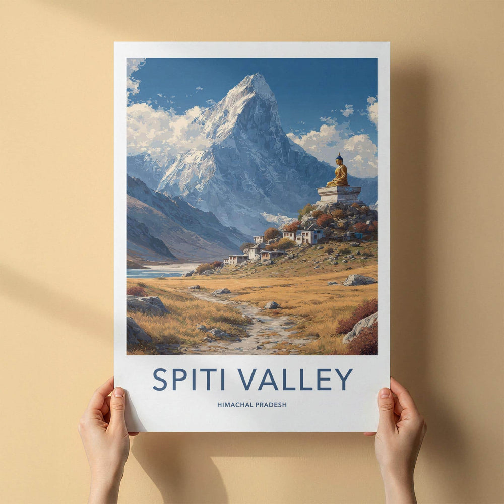 Spiti Valley Poster - India Fine Art - Himachal Pradesh Buddha Mountain Gift