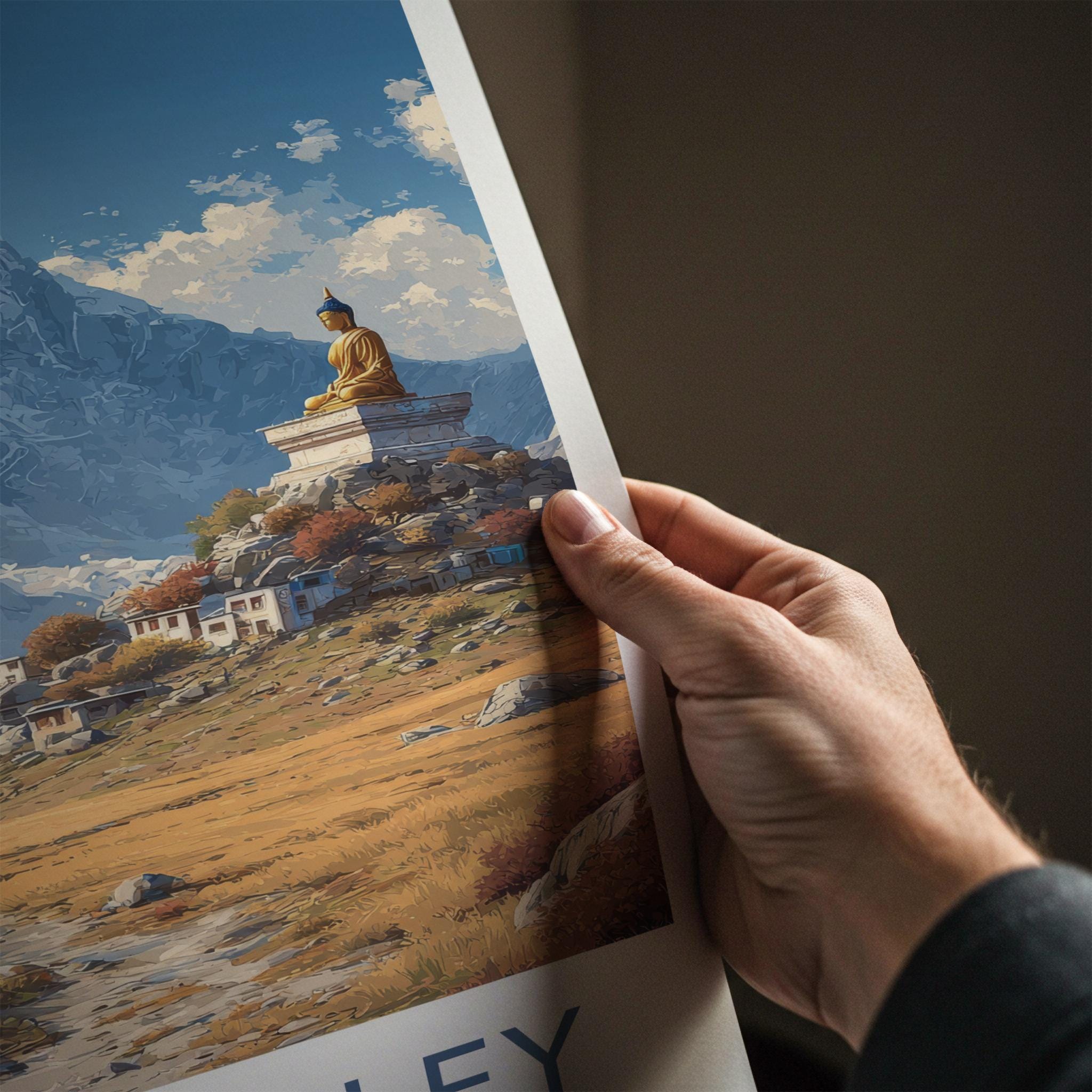Spiti Valley Poster - India Fine Art - Himachal Pradesh Buddha Mountain Gift