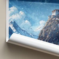 Spiti Valley Poster - India Fine Art - Himachal Pradesh Hilltop Starry Night Gift