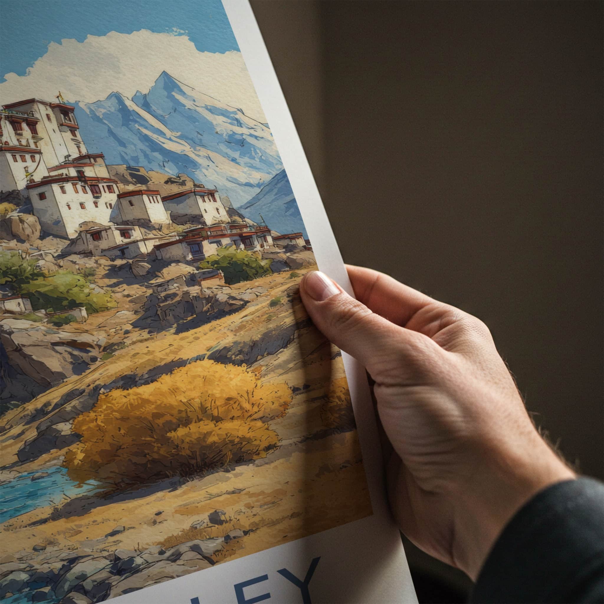 Spiti Valley Poster India Travel Art Himachal Pradesh Monastery Gallery Art
