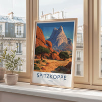 Spitzkoppe Poster - Namibia Travel Art - Desert Rock Landscape Home Decor
