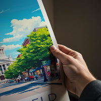 Springfield Poster - Illinois Wall Art - Illinois State Capitol Home Decor