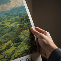 Sreemangal Poster - Bangladesh Travel Art - Lush Tea Plantation Home Decor