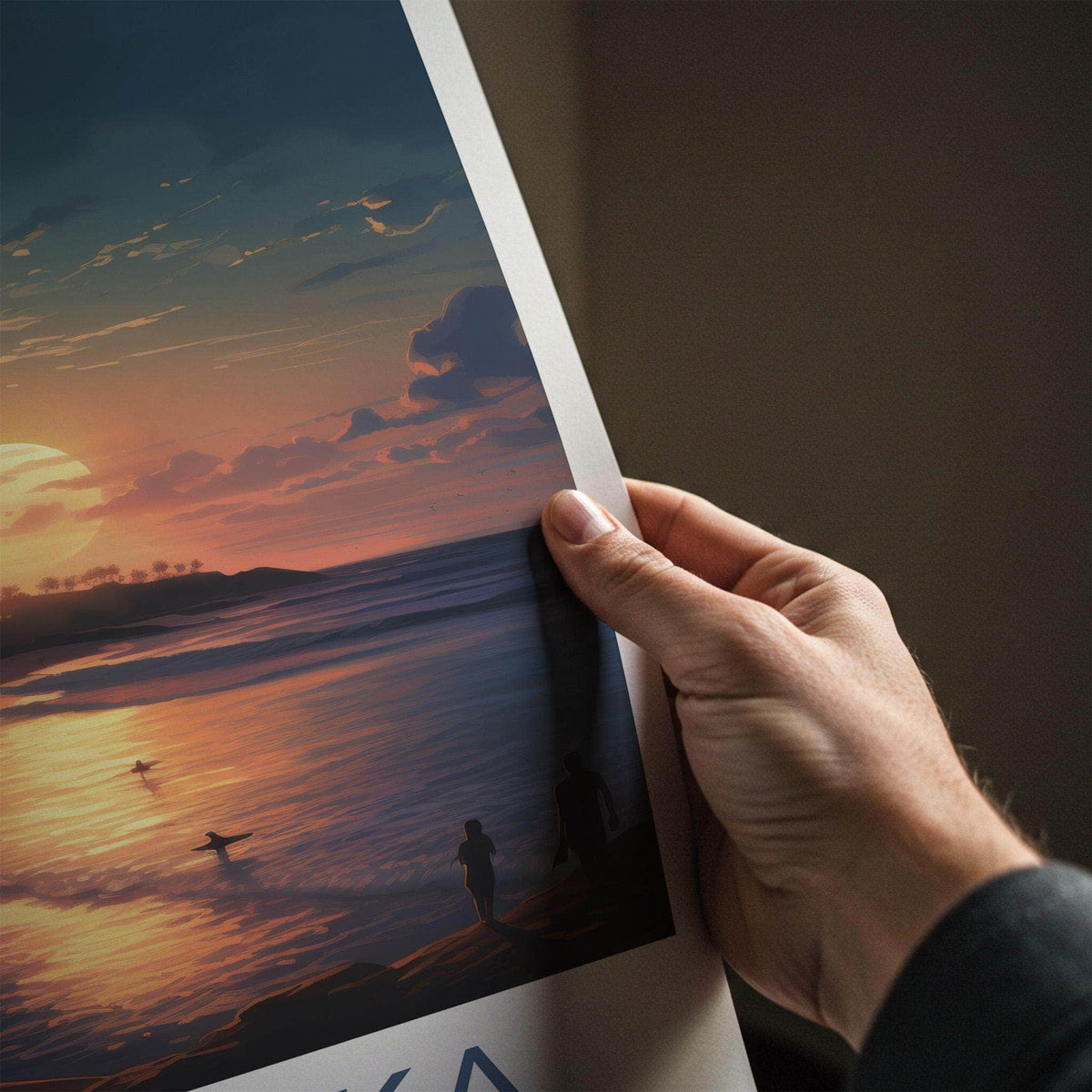Sri Lanka Poster - Tropical Sunset Print With Palm Tree Wall Decor