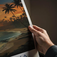 Sri Lanka Poster - Tropical Wall Decor With Sunset Beach Scene Print