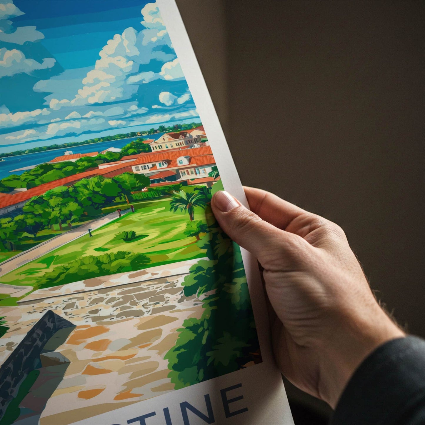 St Augustine Poster - Florida Travel Art - Historic Fort Vista Home Decor