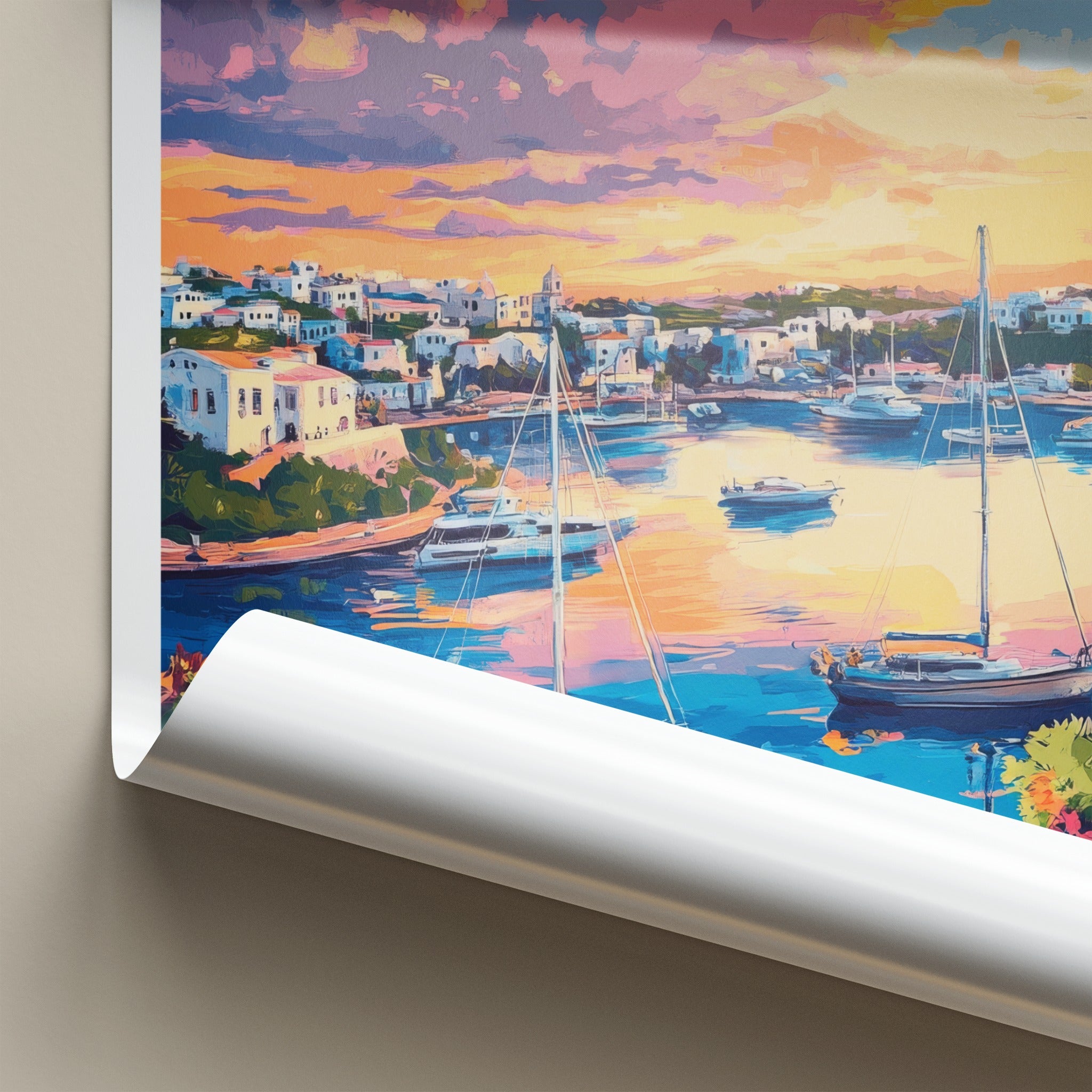 St. George's Poster - Bermuda Travel Art - Vibrant Bay Sunset Home Decor