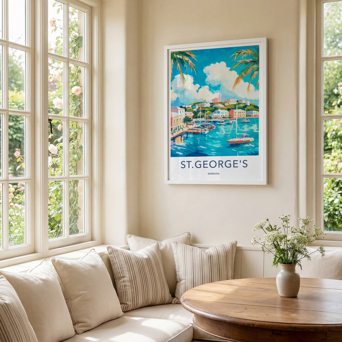 St Georges Poster - Bermuda Travel Art - Vibrant Coastal Scene Home Decor