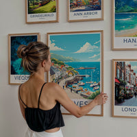 St Ives Poster - England Travel Art - Quaint Harbor Scene Home Decor